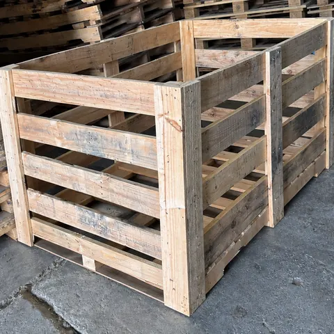 Gaylord de madera para manejo de piezas y materiales